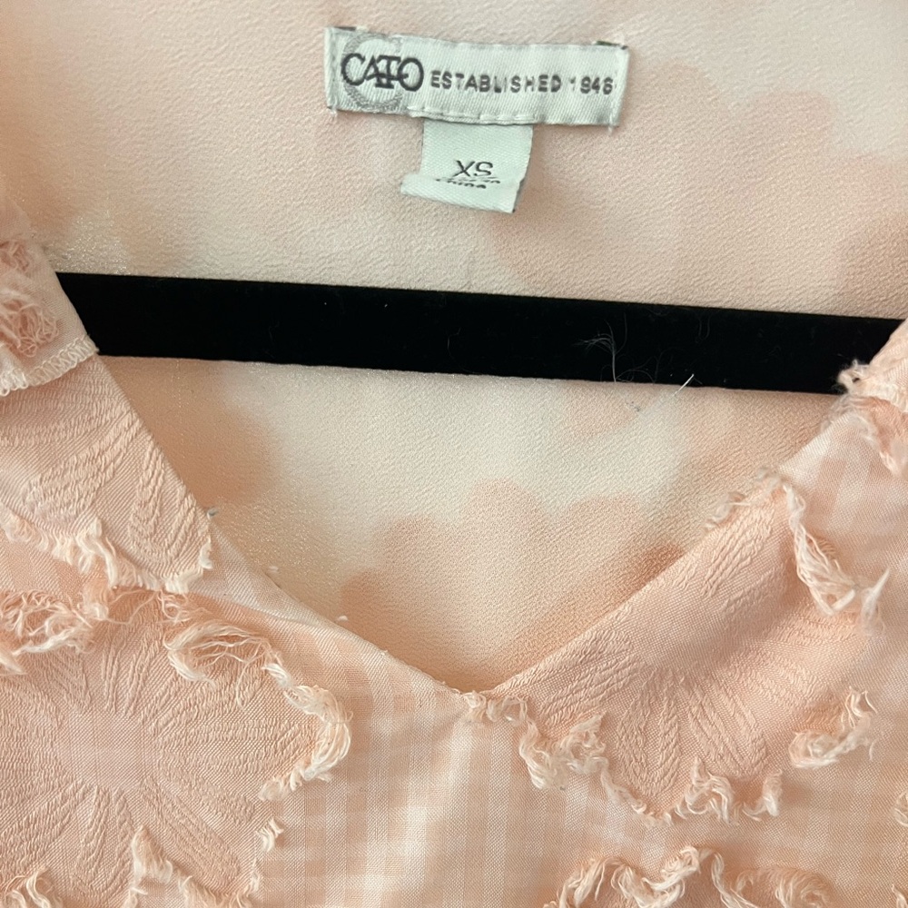 Peach Ruffled Women's Top - Picture 3 of 3
